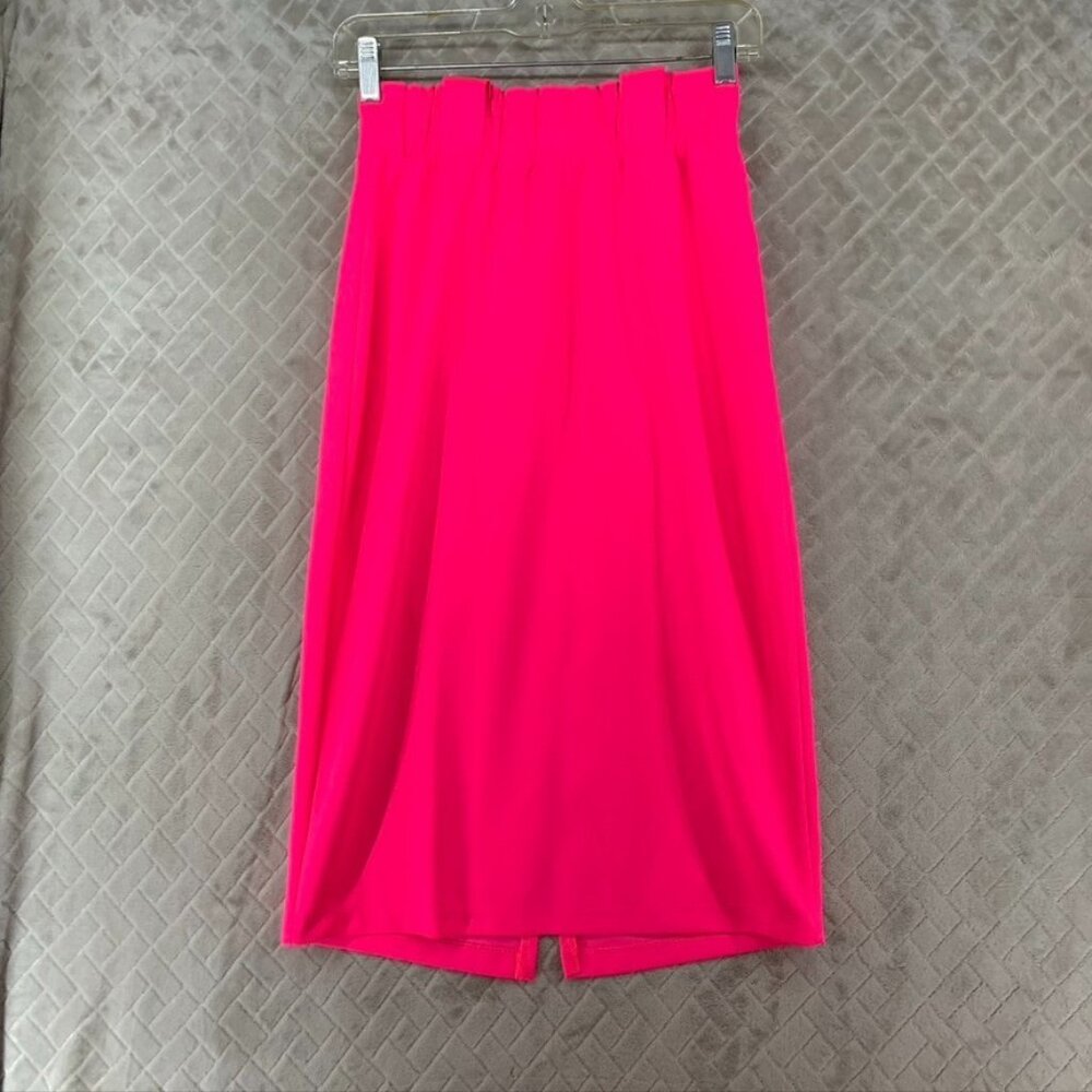 Sentimental Skirt Juniors Large Neon Pink Knee Length Pull On Barbie Dance Club